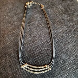 Elegant Black and Silver Necklace